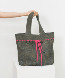 PLAYO（プレイオ）の「Raffia Bag _ Gray（ショルダーバッグ）」