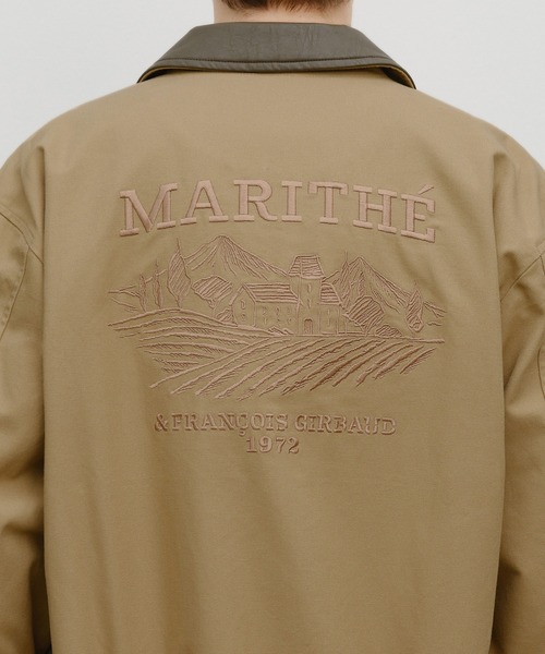 MARITHE + FRANCOIS GIRBAUD(マリテフランソワジルボー)の「GRAPHIC EMBROIDERY COTTON BOMBER JACKET(ブルゾン・レディース・Navy/Beige・LARGE/MEDIUM)」の5枚目の写真