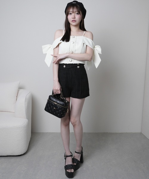 LIPSERVICE（リップサービス）の「サイドリボンオフショルトップス（Tシャツ/カットソー・レディース・ブラック/ピンク/アイボリー/その他1/ブルー・FREE）」の12枚目の写真