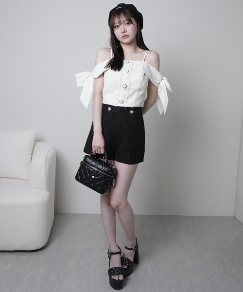 LIPSERVICE（リップサービス）の「サイドリボンオフショルトップス（Tシャツ/カットソー・レディース・ブラック/ピンク/アイボリー/その他1/ブルー・FREE）」の13枚目の写真