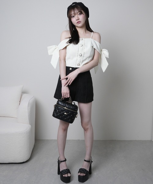 LIPSERVICE（リップサービス）の「サイドリボンオフショルトップス（Tシャツ/カットソー・レディース・ブラック/ピンク/アイボリー/その他1/ブルー・FREE）」の14枚目の写真