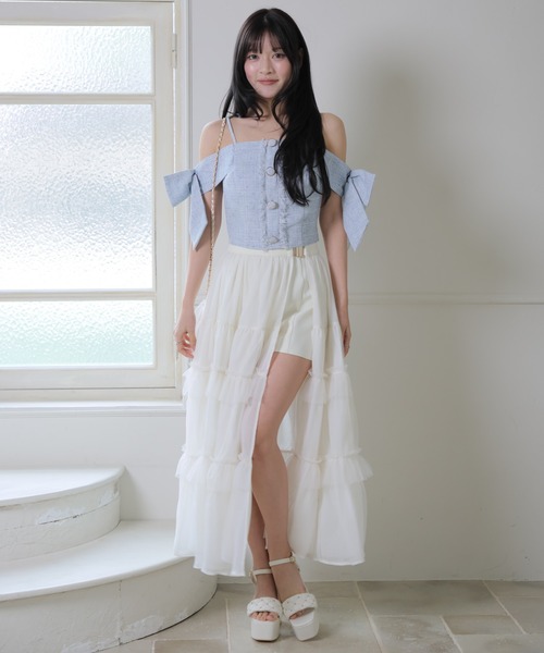 LIPSERVICE（リップサービス）の「サイドリボンオフショルトップス（Tシャツ/カットソー・レディース・ブラック/ピンク/アイボリー/その他1/ブルー・FREE）」の21枚目の写真