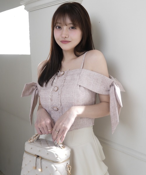 LIPSERVICE（リップサービス）の「サイドリボンオフショルトップス（シャツ/ブラウス・レディース・ブラック/ピンク/アイボリー/その他1/ブルー・FREE）」の22枚目の写真