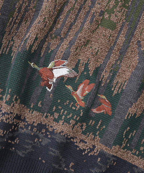 417 EDIFICE（フォーワンセブンエディフィス）の「アニマルモチーフニット（ニット/セーター・メンズ・ブラウン/カーキ・LARGE/MEDIUM）」の5枚目の写真