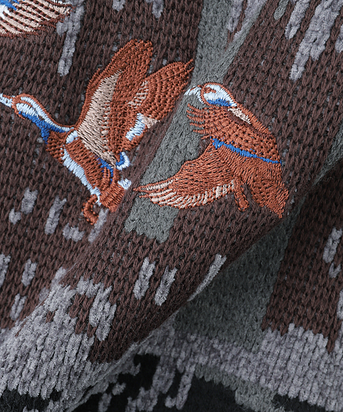 417 EDIFICE（フォーワンセブンエディフィス）の「アニマルモチーフニット（ニット/セーター・メンズ・ブラウン/カーキ・LARGE/MEDIUM）」の6枚目の写真