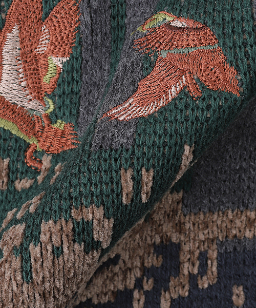 417 EDIFICE（フォーワンセブンエディフィス）の「アニマルモチーフニット（ニット/セーター・メンズ・ブラウン/カーキ・LARGE/MEDIUM）」の7枚目の写真