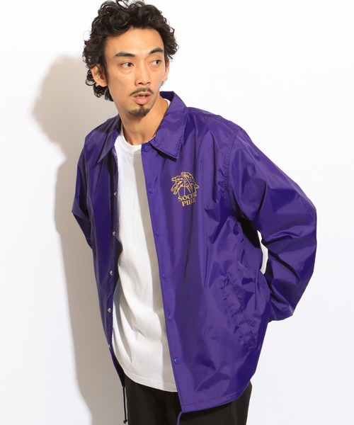 ROTAR（ローター）の「SOCIAL PIECE coach JKT（ナイロンジャケット・メンズ・ブラック/チャコールグレー/パープル・MEDIUM/LARGE/X-LARGE）」の4枚目の写真