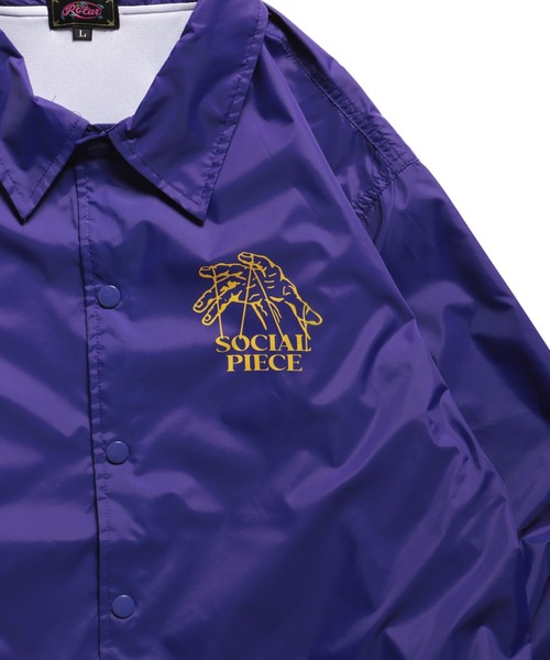 ROTAR（ローター）の「SOCIAL PIECE coach JKT（ナイロンジャケット・メンズ・ブラック/チャコールグレー/パープル・MEDIUM/LARGE/X-LARGE）」の6枚目の写真