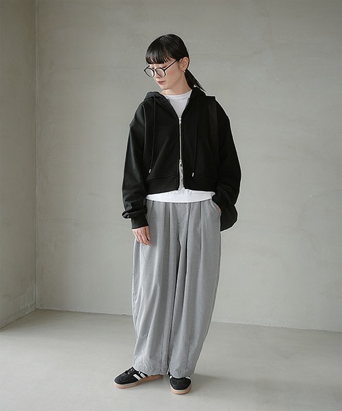 裏毛スウェットジップパーカー（パーカー）｜SOLAMONAT LARME