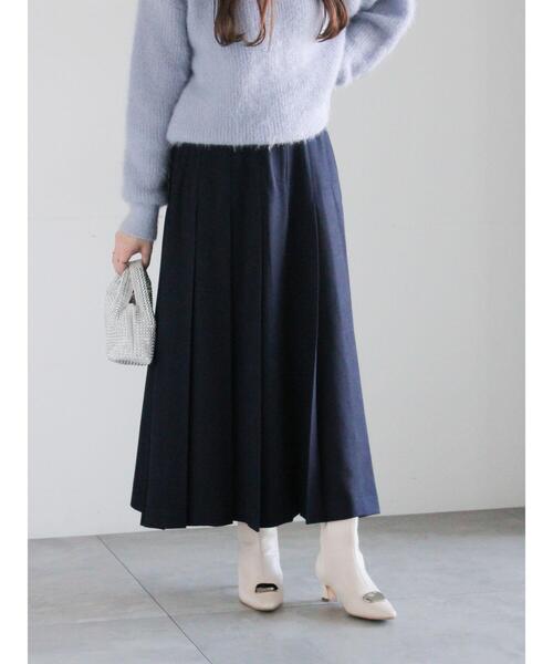 Te chichi(テチチ)の「チェックアソートロングプリーツスカート(スカート・レディース・グレー/ネイビー/オレンジ/オフホワイト・F)」の3枚目の写真