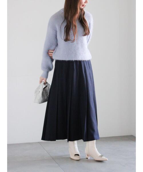 Te chichi(テチチ)の「チェックアソートロングプリーツスカート(スカート・レディース・グレー/ネイビー/オレンジ/オフホワイト・F)」の6枚目の写真