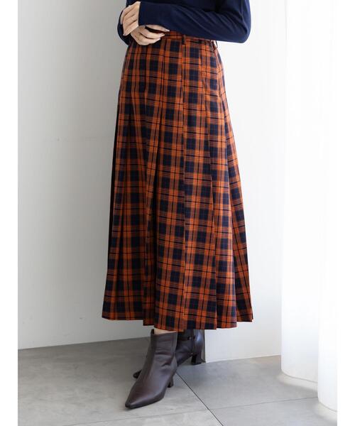 Te chichi(テチチ)の「チェックアソートロングプリーツスカート(スカート・レディース・グレー/ネイビー/オレンジ/オフホワイト・F)」の15枚目の写真