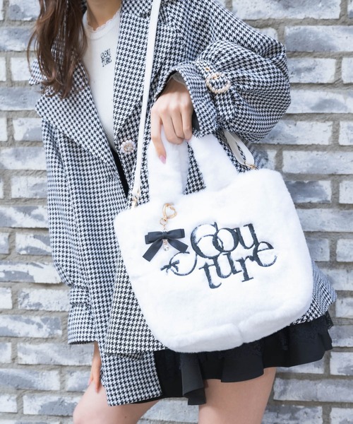 couture BY ROJITA(クチュールバイロジータ)の「ファートートバッグ(トートバッグ・レディース・ブルー/ブラック/ホワイト・FREE)」の5枚目の写真