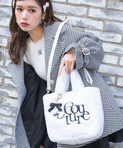 couture BY ROJITA(クチュールバイロジータ)の「ファートートバッグ(トートバッグ・レディース・ブルー/ブラック/ホワイト・FREE)」の7枚目の写真