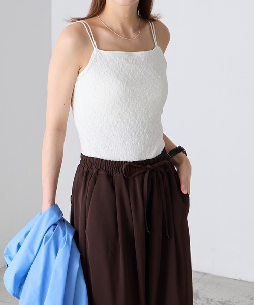 BONLECILL（ボンルシール）の「カップ付き総レースキャミソール（キャミソール・レディース・アイボリー/ブラック・S/M/L）」の7枚目の写真