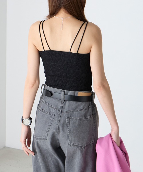 BONLECILL（ボンルシール）の「カップ付き総レースキャミソール（キャミソール・レディース・アイボリー/ブラック・S/M/L）」の19枚目の写真