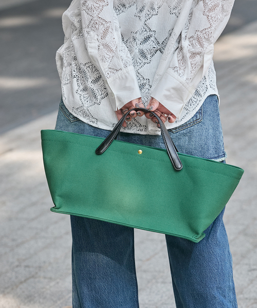 ARTESANOS（アルテサノス）の「【ARTESANOS/アルテサノス】バゲットキャンバスBAG（ハンドバッグ・レディース・グリーン/ベージュ・FREE）」の6枚目の写真