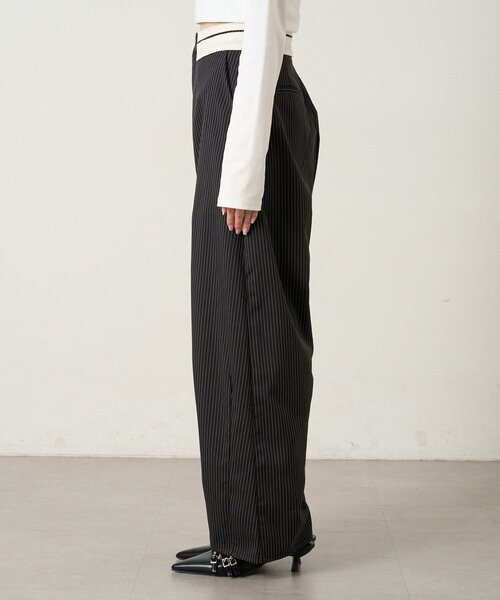 mline（エムライン）の「[mline]フラップウエスト スラックス（その他パンツ・レディース・ブラック/グレー・1/2）」の17枚目の写真