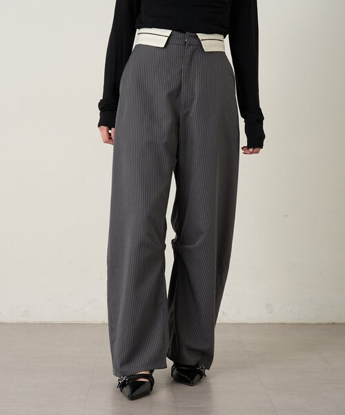 mline（エムライン）の「[mline]フラップウエスト スラックス（その他パンツ・レディース・ブラック/グレー・1/2）」の13枚目の写真
