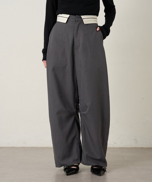 mline（エムライン）の「[mline]フラップウエスト スラックス（その他パンツ・レディース・ブラック/グレー・1/2）」の14枚目の写真