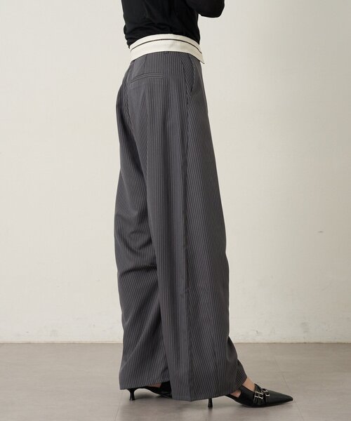 mline（エムライン）の「[mline]フラップウエスト スラックス（その他パンツ・レディース・ブラック/グレー・1/2）」の15枚目の写真