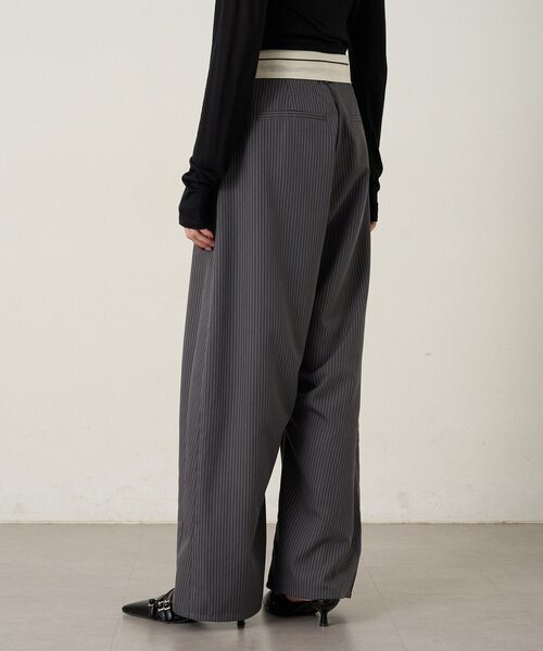 mline（エムライン）の「[mline]フラップウエスト スラックス（その他パンツ・レディース・ブラック/グレー・1/2）」の16枚目の写真