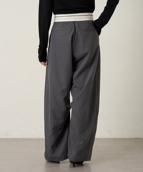 mline（エムライン）の「[mline]フラップウエスト スラックス（その他パンツ・レディース・ブラック/グレー・1/2）」の8枚目の写真