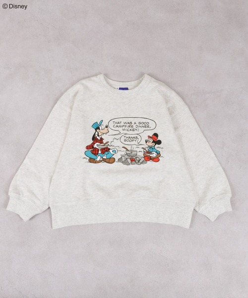 Disney（ディズニー）の「【Disney】別注プリントスウェット（スウェット・キッズ・ネイビー/ブラック/オフホワイト/イエロー/ブルー/ホワイト系その他/グリーン/ピンク/ラベンダー/レッド・100/90/80/95/110/150/140/130/120）」の2枚目の写真