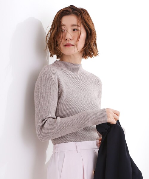 grove(グローブ)の「◆ベーシックリブニットプルオーバー(ニット/セーター・レディース・オフホワイト/チャコールグレー/ブルー/ホワイト系5/ベージュ・01/02/03/04/05)」の13枚目の写真