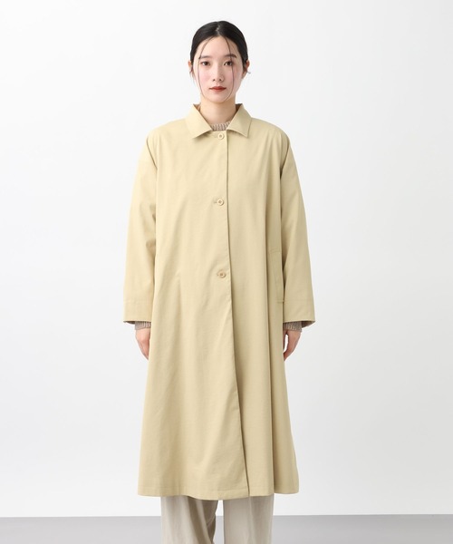 studio CLIP（スタディオクリップ）の「《natural by clip》ロングライトコート[プチサイズあり]（チェスターコート・レディース・ベージュ/ブラック・PF/FREE）」の21枚目の写真