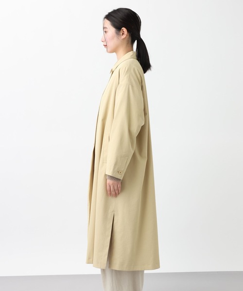 studio CLIP（スタディオクリップ）の「《natural by clip》ロングライトコート[プチサイズあり]（チェスターコート・レディース・ベージュ/ブラック・PF/FREE）」の22枚目の写真