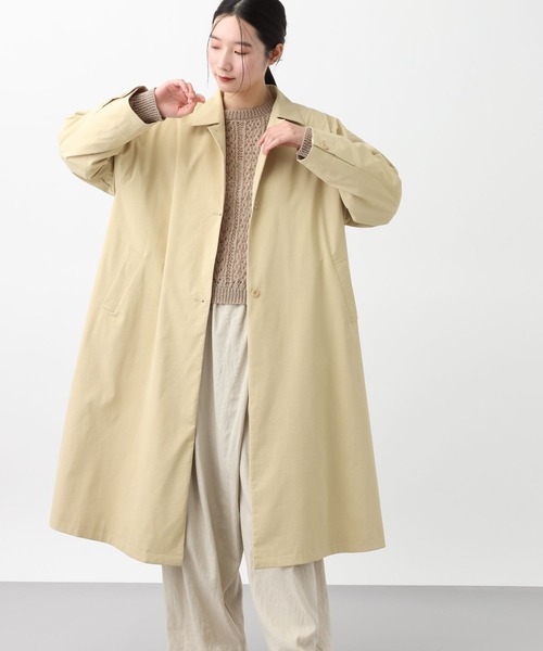 studio CLIP（スタディオクリップ）の「《natural by clip》ロングライトコート[プチサイズあり]（チェスターコート・レディース・ベージュ/ブラック・PF/FREE）」の13枚目の写真