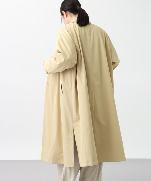 studio CLIP（スタディオクリップ）の「《natural by clip》ロングライトコート[プチサイズあり]（チェスターコート・レディース・ベージュ/ブラック・PF/FREE）」の15枚目の写真