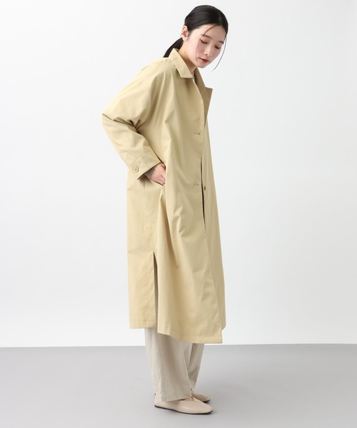 studio CLIP（スタディオクリップ）の「《natural by clip》ロングライトコート[プチサイズあり]（チェスターコート・レディース・ベージュ/ブラック・PF/FREE）」の18枚目の写真