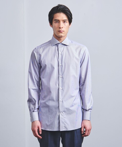UNITED ARROWS(ユナイテッドアローズ)の「ALUMO/ピンストライプ ワイドカラー シャツ(シャツ/ブラウス・メンズ・ロイヤルブルー・39cm/41cm/42cm/40cm)」の13枚目の写真