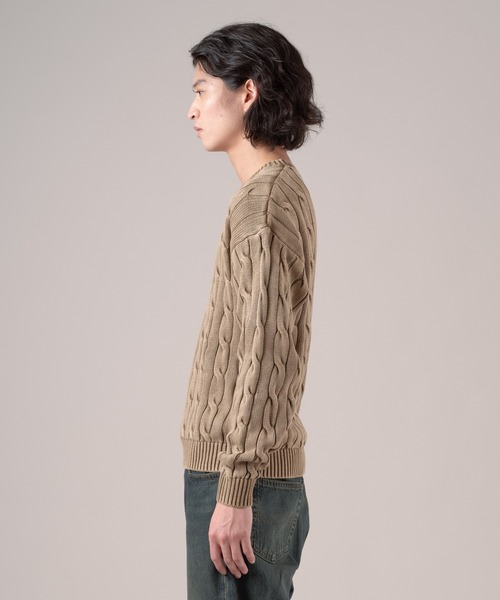 Levi's(リーバイス)の「Levi's/リーバイス カーメルケーブルクルーセーター(ニット/セーター・メンズ・ブラウン・XL/L/M/S)」の2枚目の写真