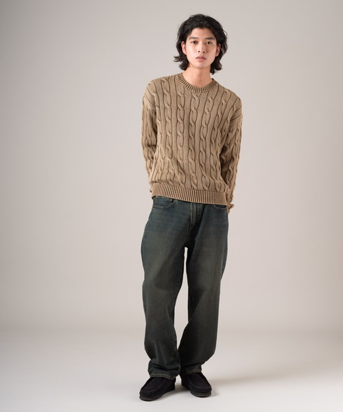 Levi's(リーバイス)の「Levi's/リーバイス カーメルケーブルクルーセーター(ニット/セーター・メンズ・ブラウン・XL/L/M/S)」の4枚目の写真