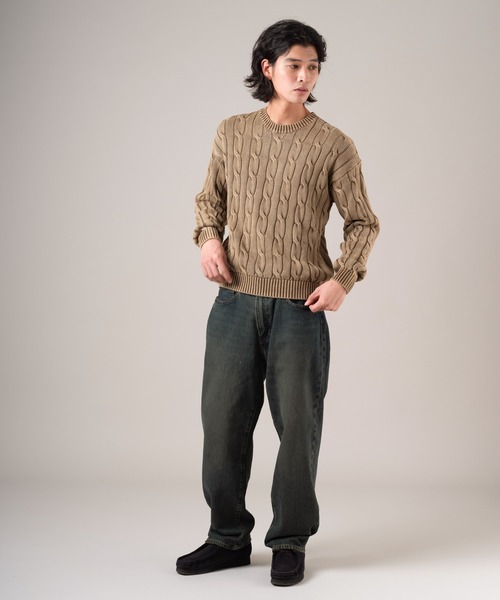 Levi's(リーバイス)の「Levi's/リーバイス カーメルケーブルクルーセーター(ニット/セーター・メンズ・ブラウン・XL/L/M/S)」の5枚目の写真