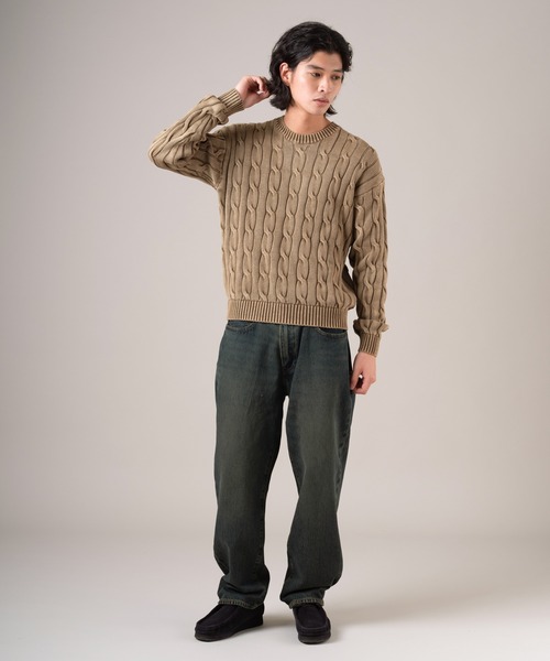 Levi's(リーバイス)の「Levi's/リーバイス カーメルケーブルクルーセーター(ニット/セーター・メンズ・ブラウン・XL/L/M/S)」の6枚目の写真