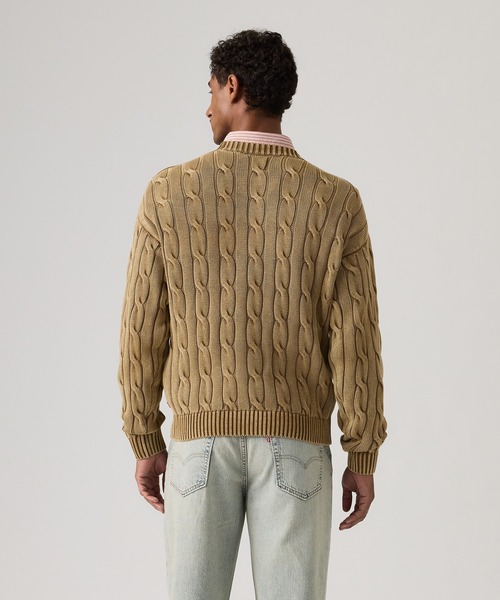 Levi's（リーバイス）の「Levi's/リーバイス カーメルケーブルクルーセーター（ニット/セーター・メンズ・ブラウン・XL/L/M/S）」の9枚目の写真