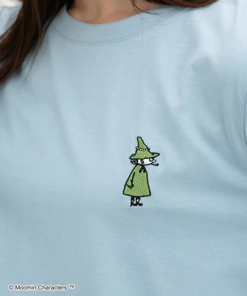 Honeys(ハニーズ)の「ムーミン/長袖Tシャツ(Tシャツ/カットソー・レディース・ホワイト×ピンク/ライトブルー/オフホワイト/スミクロ/ホワイト×ネイビー・M/LL/S/L)」の5枚目の写真
