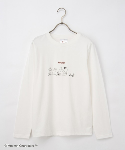 Honeys(ハニーズ)の「ムーミン/長袖Tシャツ(Tシャツ/カットソー・レディース・ホワイト×ピンク/ライトブルー/オフホワイト/スミクロ/ホワイト×ネイビー・M/LL/S/L)」の11枚目の写真