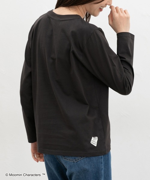 Honeys(ハニーズ)の「ムーミン/長袖Tシャツ(Tシャツ/カットソー・レディース・ホワイト×ピンク/ライトブルー/オフホワイト/スミクロ/ホワイト×ネイビー・M/LL/S/L)」の16枚目の写真