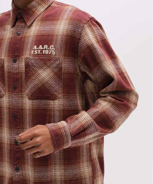 AVIREX（アヴィレックス）の「《A.A.R.C》OMBRE CHECK EMB SHIRT / エアレーシングクラブ オンブレチェック エンブロイダリー シャツ / AVIREX / アヴィレックス（シャツ/ブラウス・メンズ・モスグリーン/チャコールグレー/その他・2XL/L/M/XL）」の10枚目の写真