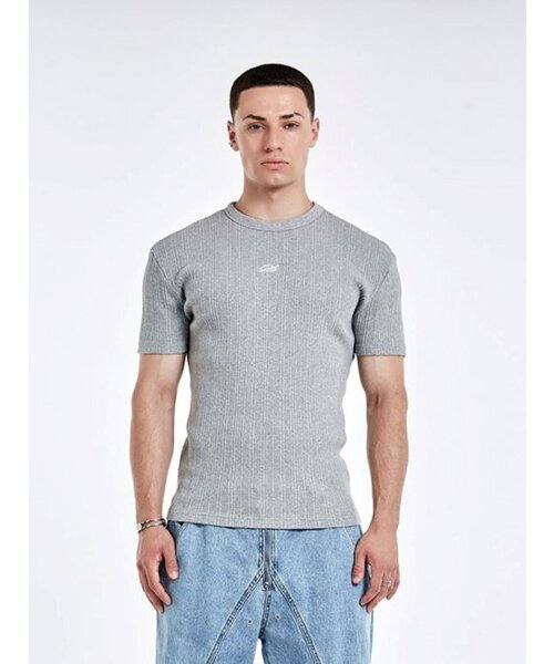 51%(フィフティーワンパーセント)の「Irregular logo embroidery t-shirt - GREY(Tシャツ/カットソー・メンズ・その他・S/M/L)」の1枚目の写真