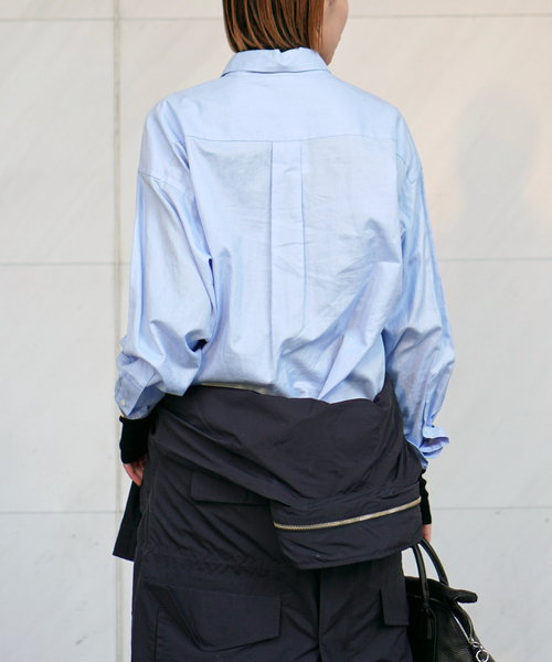 AMERICANA（アメリカーナ）の「【AMERICANA/アメリカーナ】別注 OXBD SHIRT（シャツ/ブラウス・レディース・ホワイト/スカイブルー・FREE）」の4枚目の写真