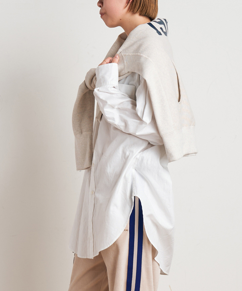 AMERICANA（アメリカーナ）の「【AMERICANA/アメリカーナ】別注 OXBD SHIRT（シャツ/ブラウス・レディース・ホワイト/スカイブルー・FREE）」の8枚目の写真