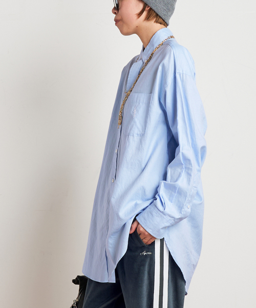 AMERICANA（アメリカーナ）の「【AMERICANA/アメリカーナ】別注 OXBD SHIRT（シャツ/ブラウス・レディース・ホワイト/スカイブルー・FREE）」の14枚目の写真