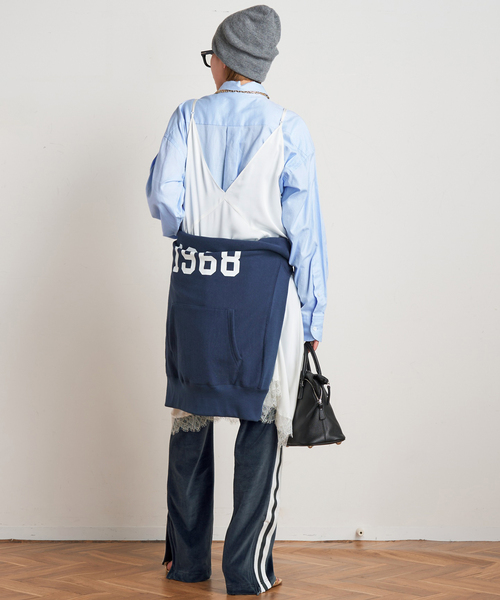 AMERICANA（アメリカーナ）の「【AMERICANA/アメリカーナ】別注 OXBD SHIRT（シャツ/ブラウス・レディース・ホワイト/スカイブルー・FREE）」の21枚目の写真