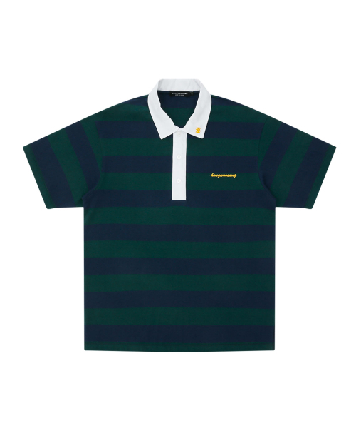 H LOGO PIQUE SHIRTS — зеленая